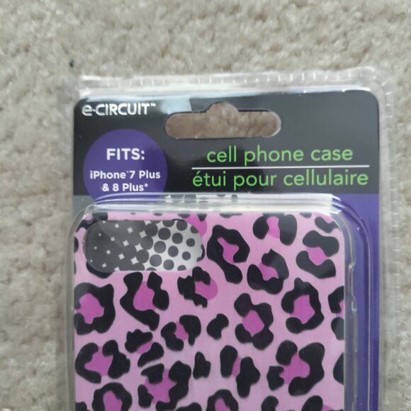 (2) New E-Circuit Apple iPhone 7 Plus & 8 Plus Pink & Brown Leopard Case - Picture 3 of 4